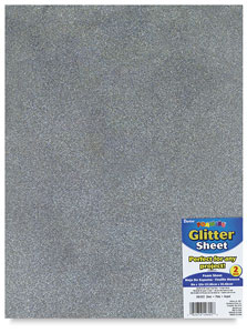 Glitter Foamies Sheet, Silver