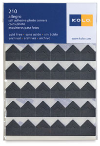 Allegro Paper Photo Corners, Pkg of 210, Black