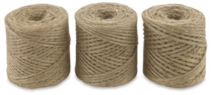 Jute Twine Tubes, (L to R) 2 Ply, 3 Ply and 4 Ply
