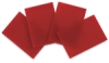 Red Opalescent Glass, Pkg of 4