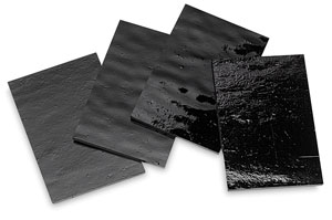 Black Opalescent Glass, Pkg of 4