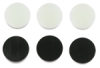 Ebony/Ivory Circles, Set of 6