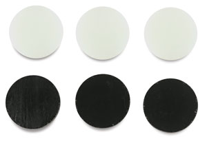 Ebony/Ivory Circles, Set of 6