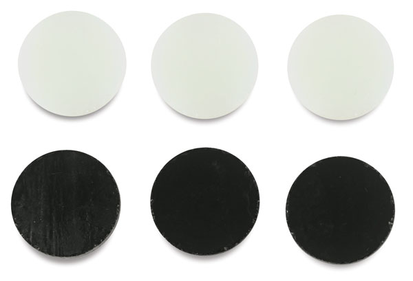 Ebony/Ivory Circles, Set of 6