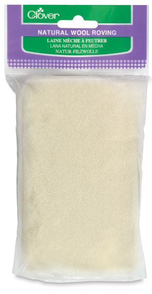 Natural Wool Roving, Off White