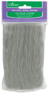 Natural Wool Roving, Ash