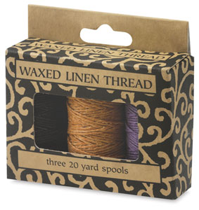 Waxed Linen Thread, Pkg of 3 Spools