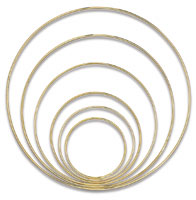 Large Gold-Tone Welded Macramé Rings