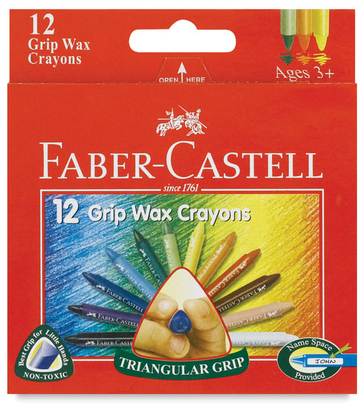 Triangular Grip Crayons, Set of 12
