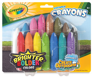 Washable Sidewalk Crayons, Pkg of 15