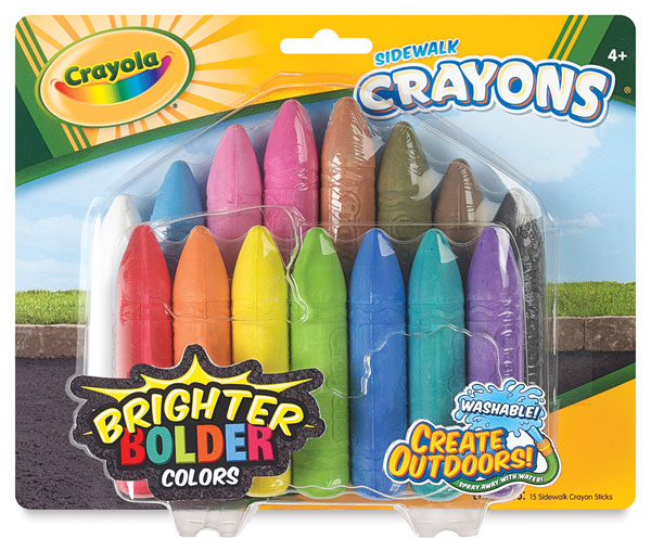 Washable Sidewalk Crayons, Pkg of 15