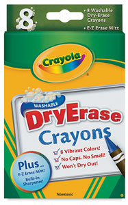 Dry-Erase Crayons, Set of 8
