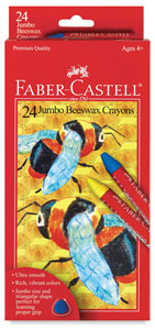 Jumbo Beeswax Crayons, Set of 24