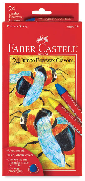 Jumbo Beeswax Crayons, Set of 24