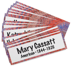 Art Display Cards, Artists, Set of 16 Art Display Cards, Artists, Set of 16