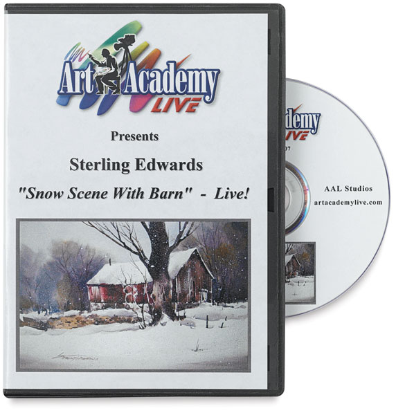 Snow Scene with Barn by Sterling Edwards DVD