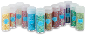 Iridescent Vintage Leaf Glitter, 12 Pack
