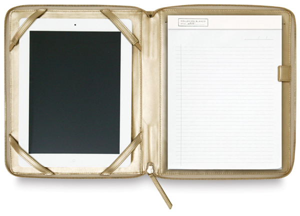 Leather Tablet Folio, Camel